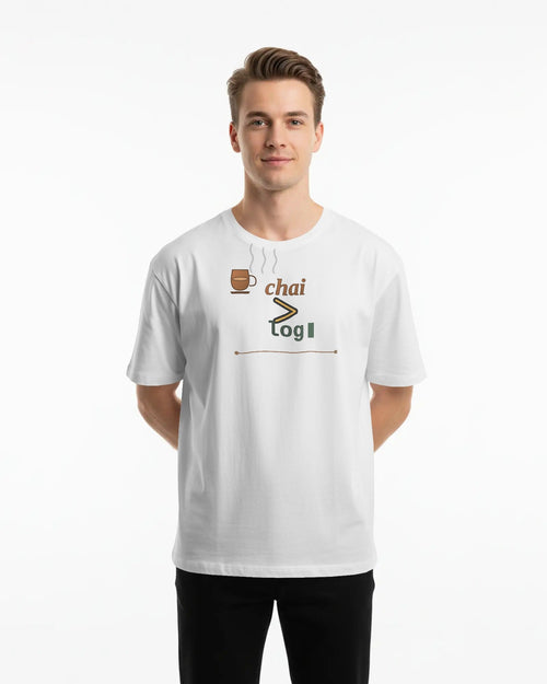 Chai greater than Logic V Neck T-Shirt